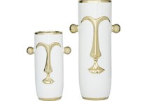 uma enterprises inc yellow jar vase bowl plate set  