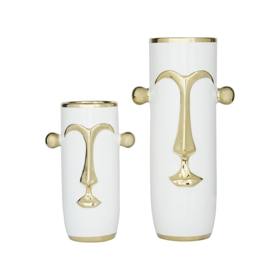 uma enterprises inc yellow jar vase bowl plate set  