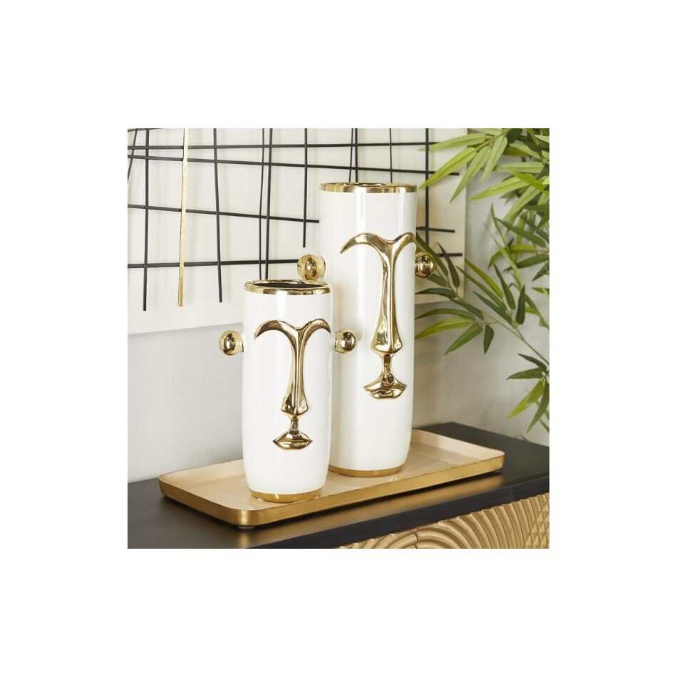 uma enterprises inc yellow jar vase bowl plate set  