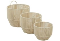 umai beige baskets set  