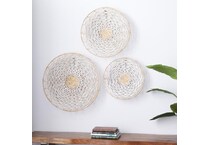 umai beige wood plaques set  