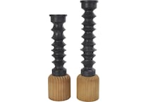 umai black candleholder candle set  