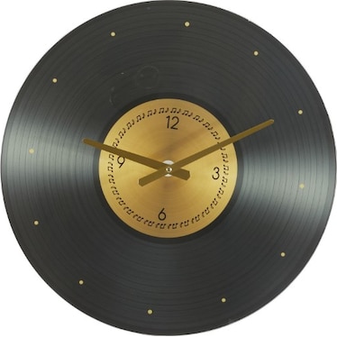 Record Glass Wall Clock 20" Round