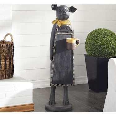 Pig with Chalkboard Figurine 13"W x 46"H