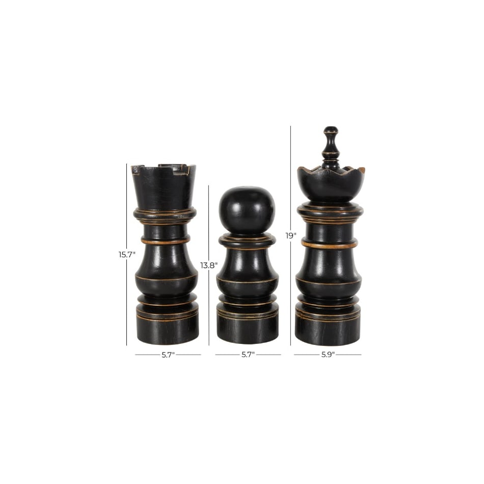 umai black figurines set  