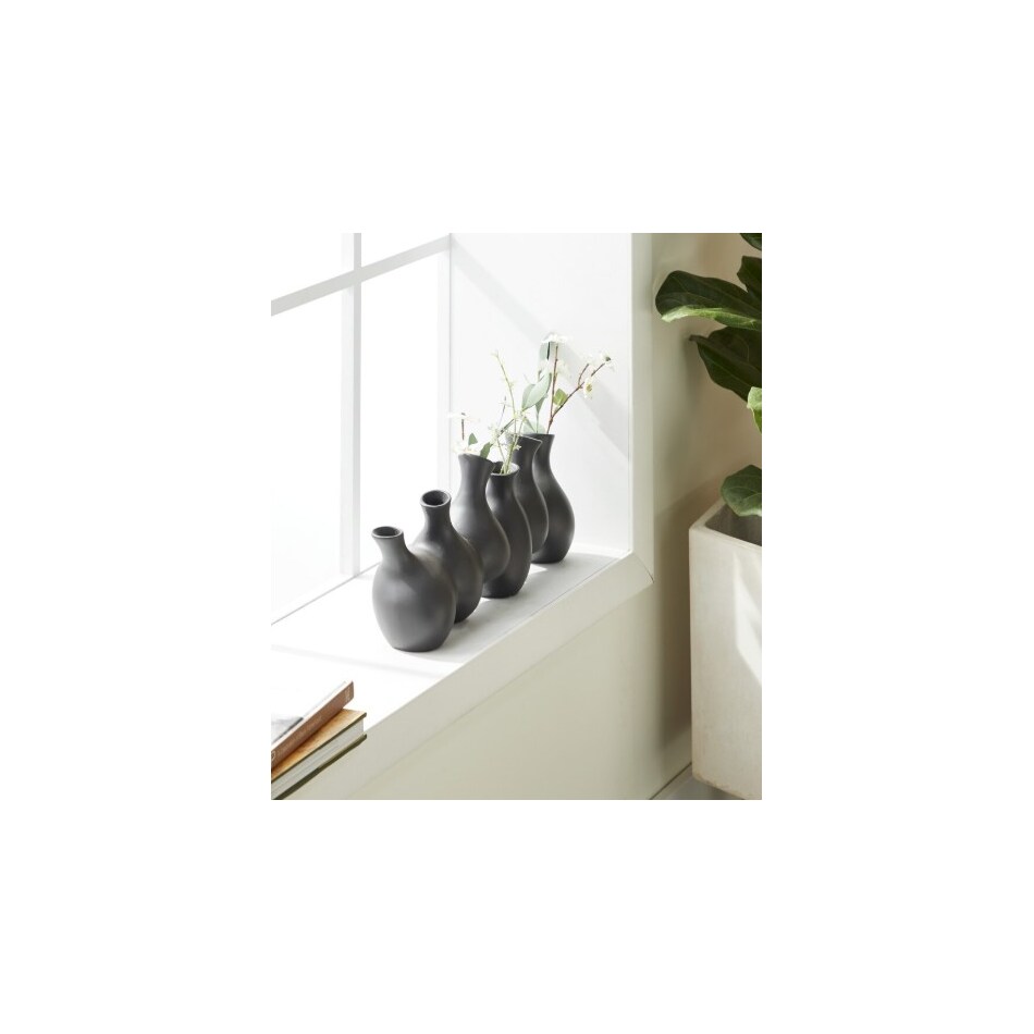 umai black jar vase bowl plate   