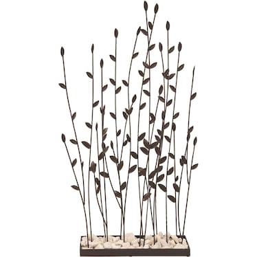 Metal Twigs With Rocks 14"W x 5"D x 31"H