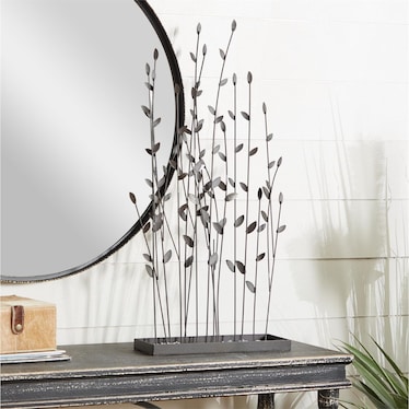 Metal Twigs With Rocks 14"W x 5"D x 31"H