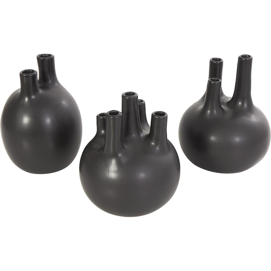 umai black jar vase bowl plate   
