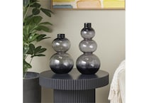 umai black jar vase bowl plate set  