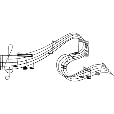 Musical Metal Wall Decor 49"W x 21"H