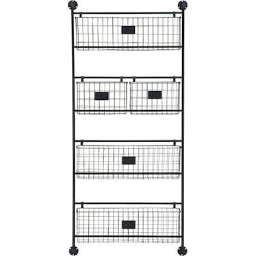 Metal Baskets Wall Shelf 24"W x 61"H