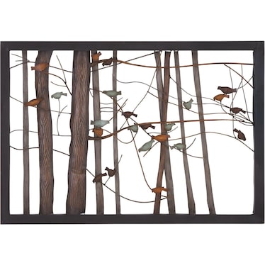 Bird and Branches Metal Wall Decor 39"W x 27"H