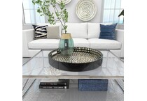 umai black ottoman tray   