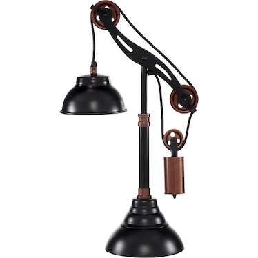 Metal Pully Desk Lamp 24"H