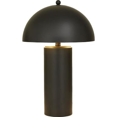 Black Metal Accent Table Lamp 22"H