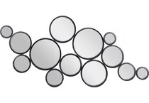 umai black wall mirror   