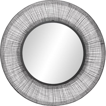Black Metal Mirror 40" Round