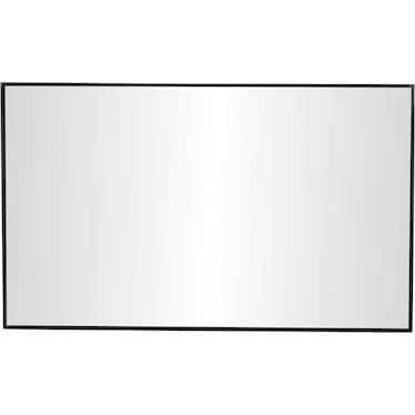 Black Wood Wall Mirror 24"W x 40"H