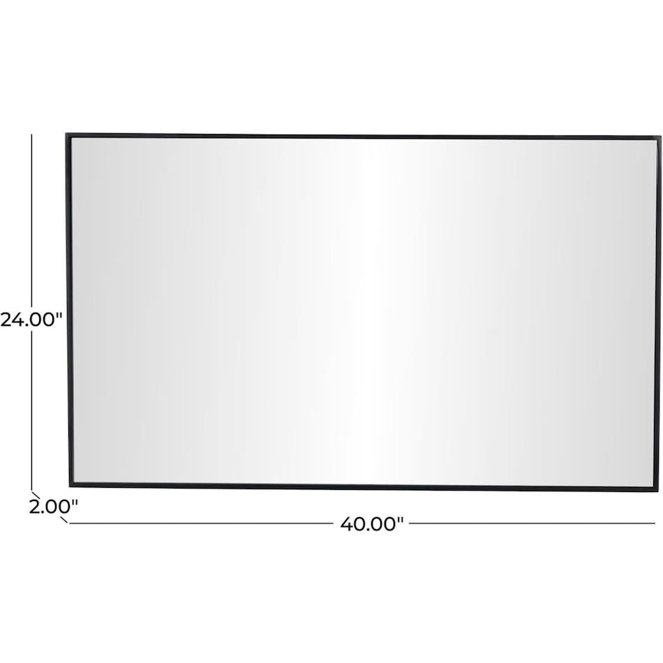 umai black wall mirror   