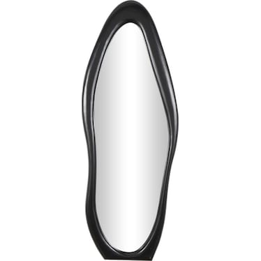 Black Wavy Wall Mirror 23"W x 63"H