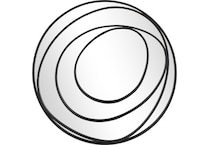 umai black wall mirror   