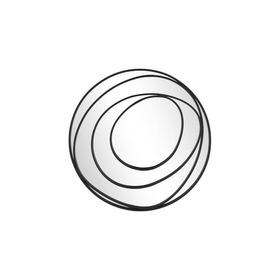 umai black wall mirror   