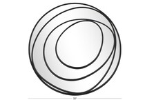 umai black wall mirror   