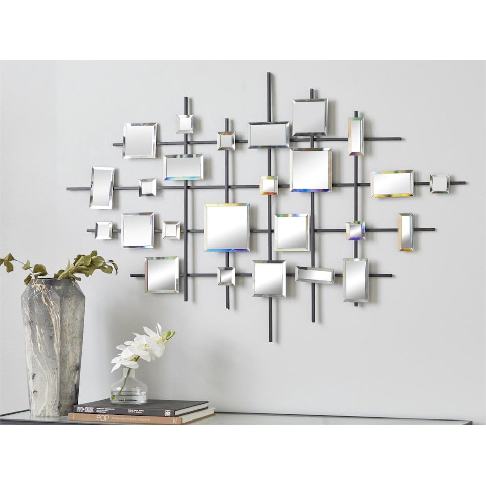 umai black wall mirror   