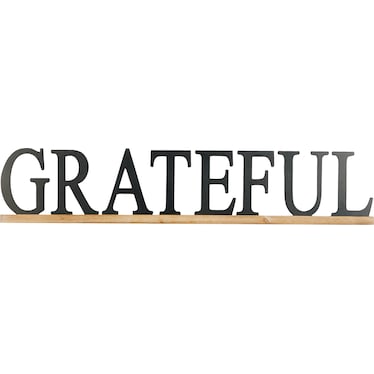 Grateful Wood Wall Décor 48"W x 10"H