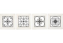 umai black wood plaques set  