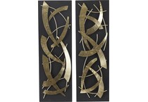 umai black wood plaques set  