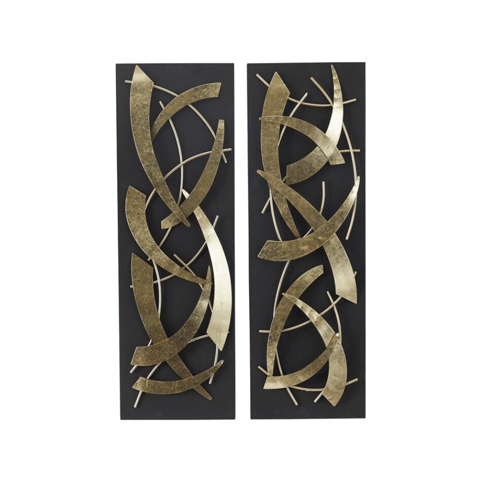umai black wood plaques set  