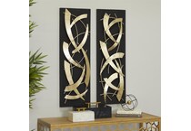 umai black wood plaques set  