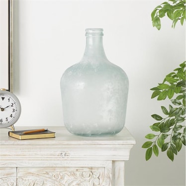 Frosted Recycled Glass Vase 11"W x 17"H