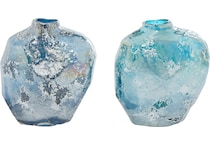 umai blue jar vase bowl plate set  