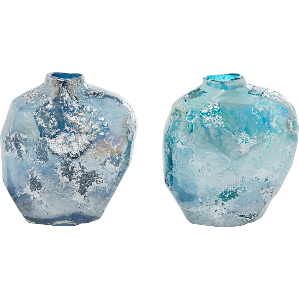 umai blue jar vase bowl plate set  