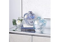 umai blue jar vase bowl plate set  