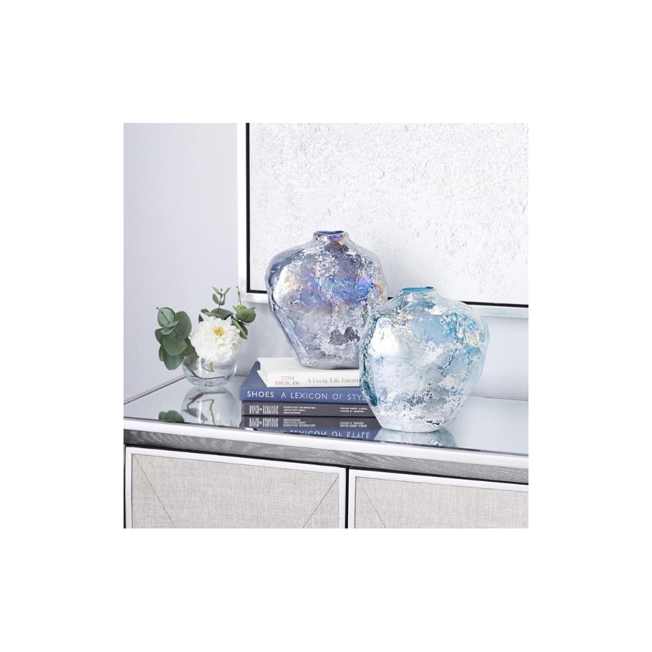 umai blue jar vase bowl plate set  
