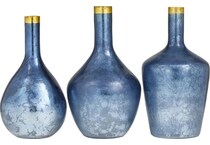 umai blue jar vase bowl plate set  