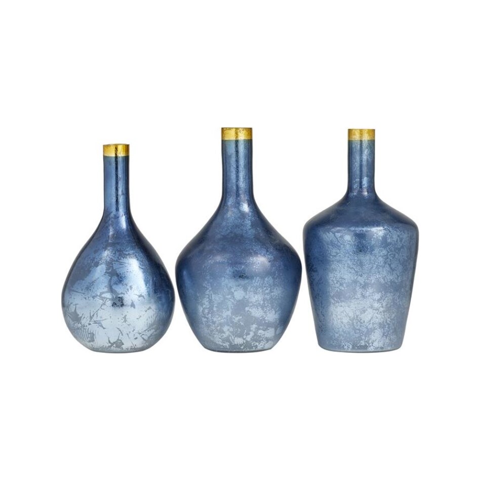 umai blue jar vase bowl plate set  