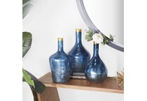umai blue jar vase bowl plate set  