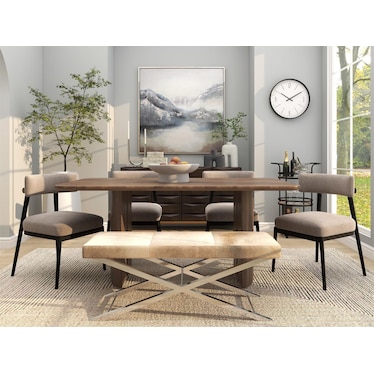 Abstract Mountain Wood Framed Canvas Art 47"W x 47"H