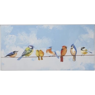 Colorful Birds Wall Décor 55"W x 28"H