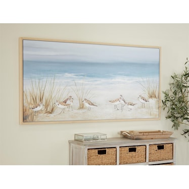 Brown Coastal Framed Art 55"W x 28"H