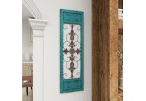 umai blue wood plaques   