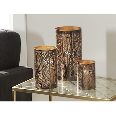Set of 3 Metal Tree Cutout Hurricanes 5/9/12"H
