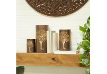 umai bronze candleholder candle set  