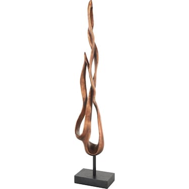 Bronze Double Abstract Sculpture 6"W x 32"H