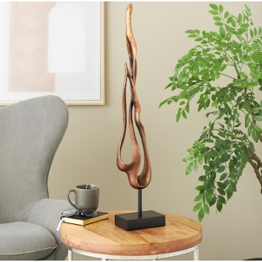 Bronze Double Abstract Sculpture 6"W x 32"H